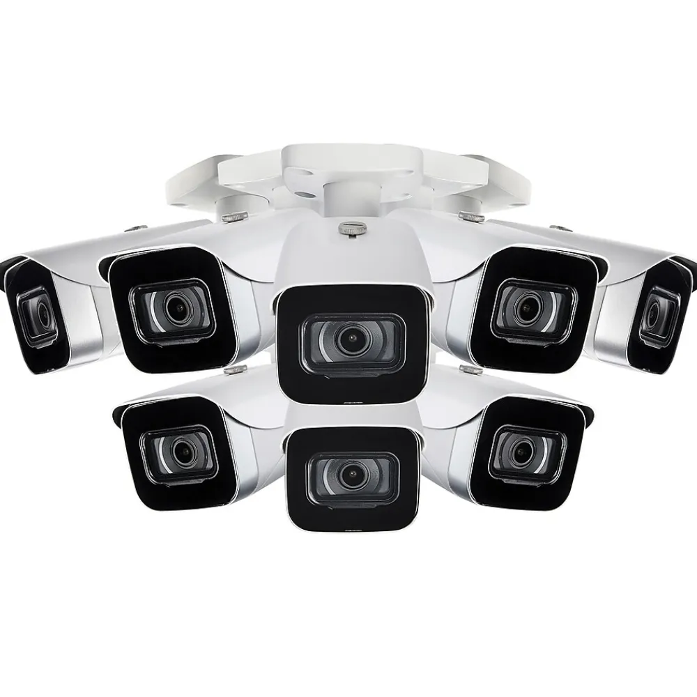 Lorex Fusion 4K 8.0-MP 16-Camera-Capable 4-TB NVR System with 8 IP Bullet Cameras, White (N864A64B-8CA8)