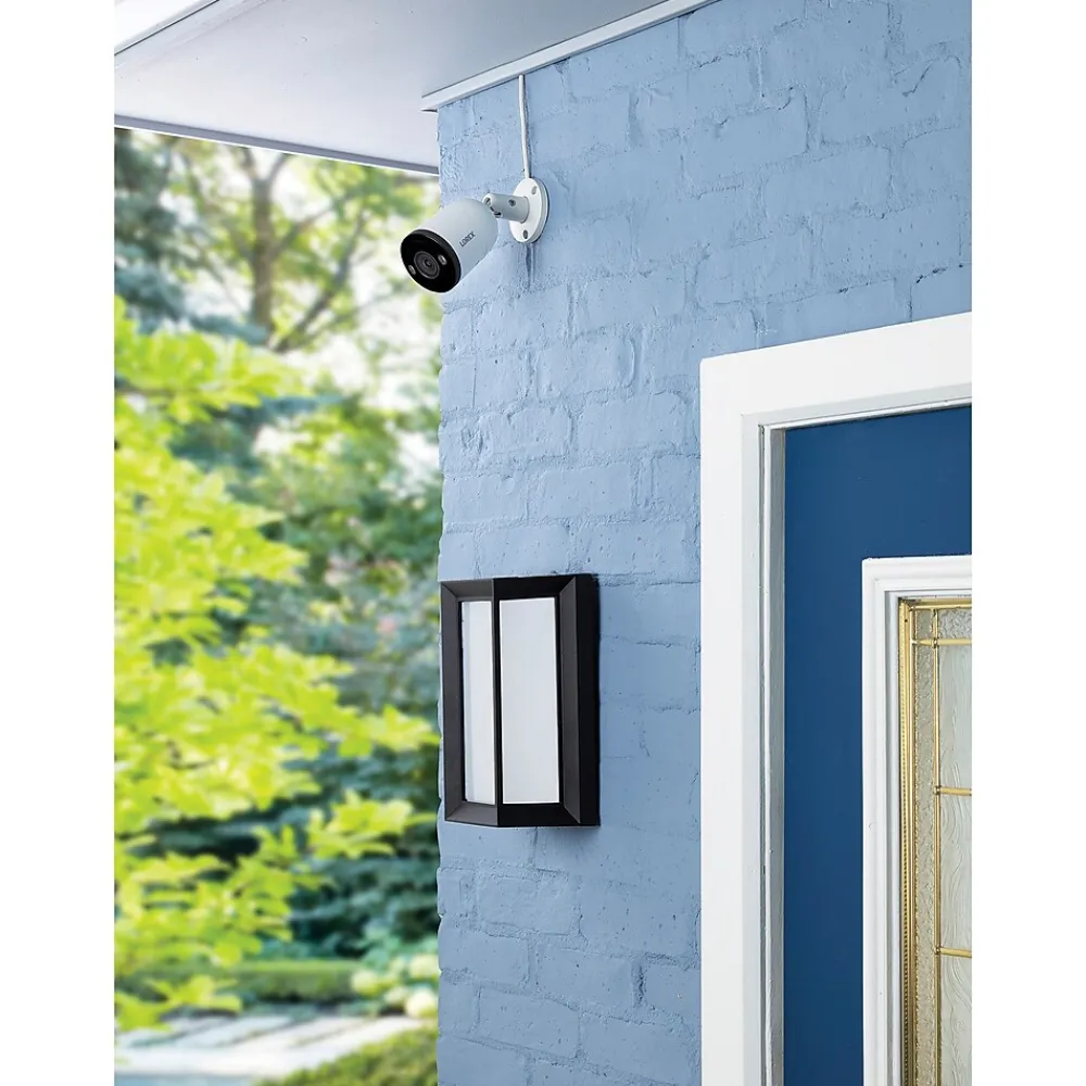 Lorex 4K Ultra HD Indoor/Outdoor Add-on IP Bullet Security Camera with Smart Deterrence, White (E893AB-E)