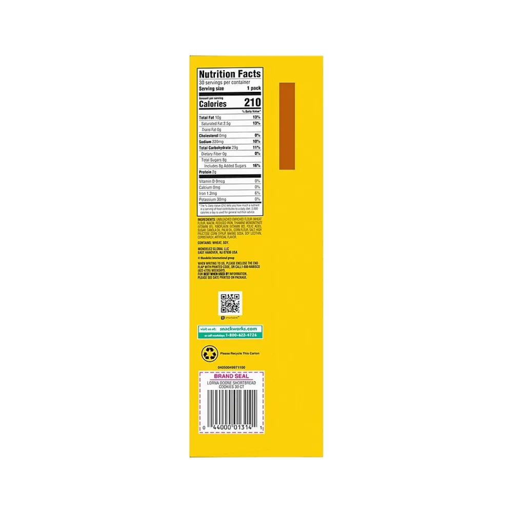 Lorna Doone Shortbread, 45 oz., 30/Pack (220-01042)