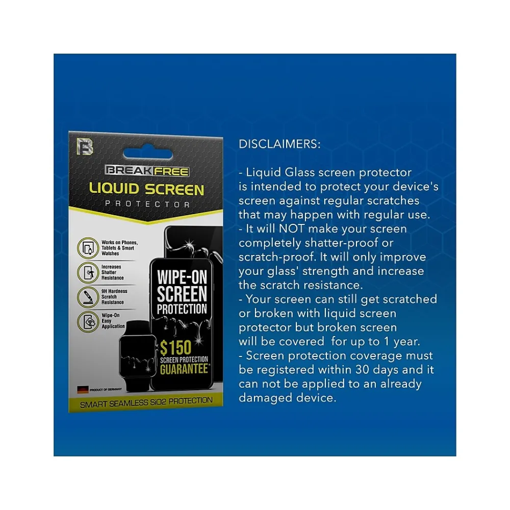 LUVVITT BreakFree Liquid Glass Screen Protector (BFNANO150)