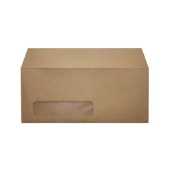 New LUX #10 (4 1/8" x 9 1/2") Window Envelopes, Grocery Bag Brown, 500/Box