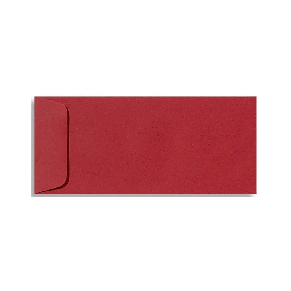 Discount LUX 4 1/8" x 9 1/2" #10 70lbs. Open End Envelopes, Ruby Red, 50/Pack