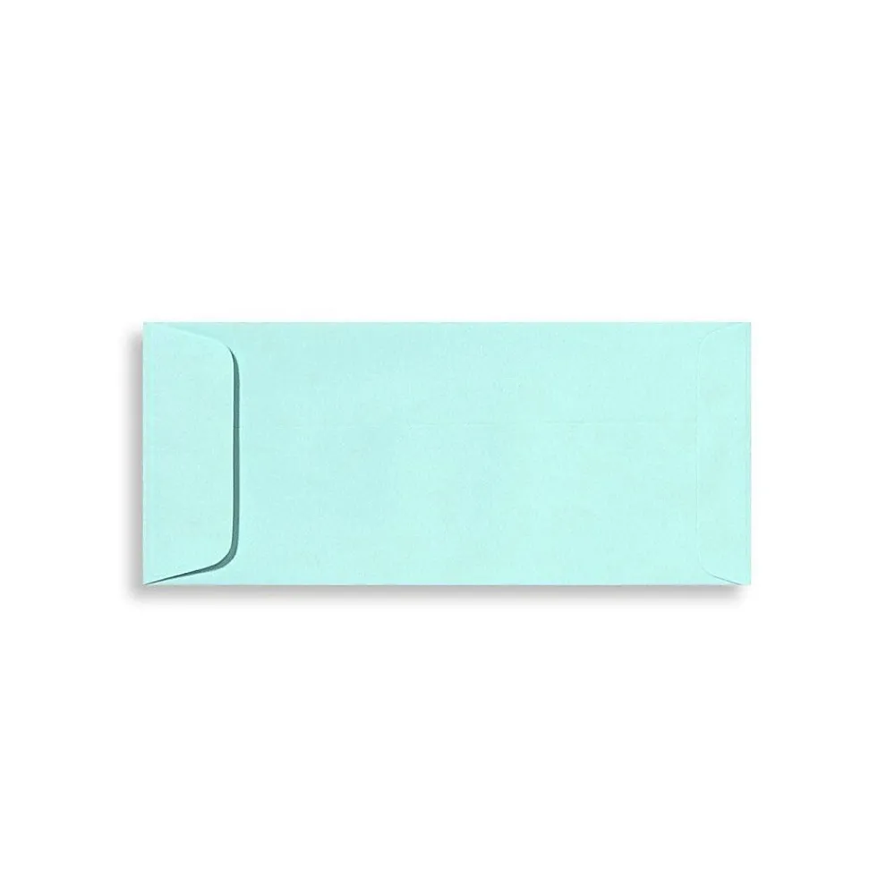 Clearance LUX 4 1/8" x 9 1/2" #10 80lbs. Open End Envelopes, Seafoam Blue, 50/Pack
