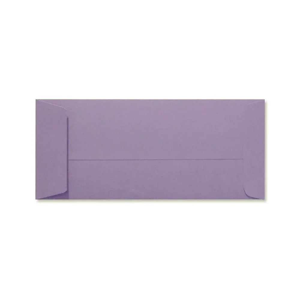 New LUX 4 1/8" x 9 1/2" #10 80lbs. Open End Envelopes, Wisteria Purple, 50/Pack