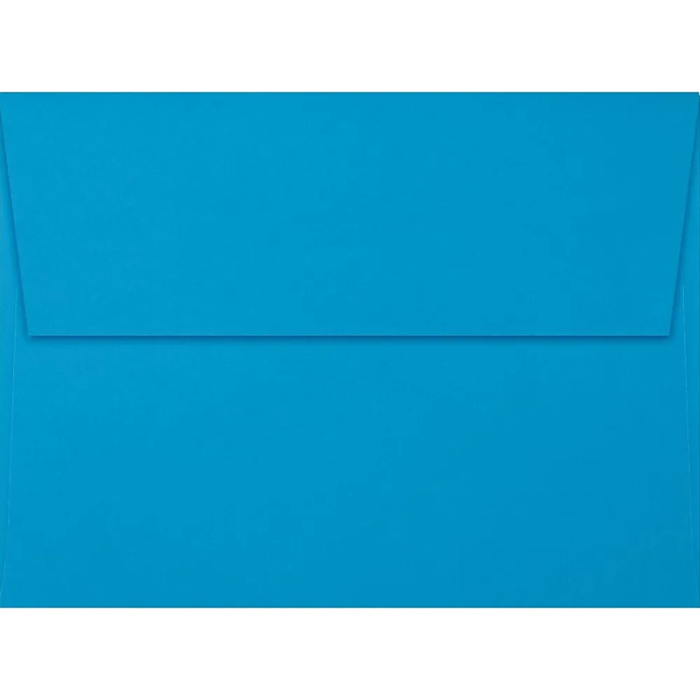 Discount LUX 5 1/4" x 7 1/4" A7 Invitation Envelopes W/Peel & Press, Pool Blue, 250/BX