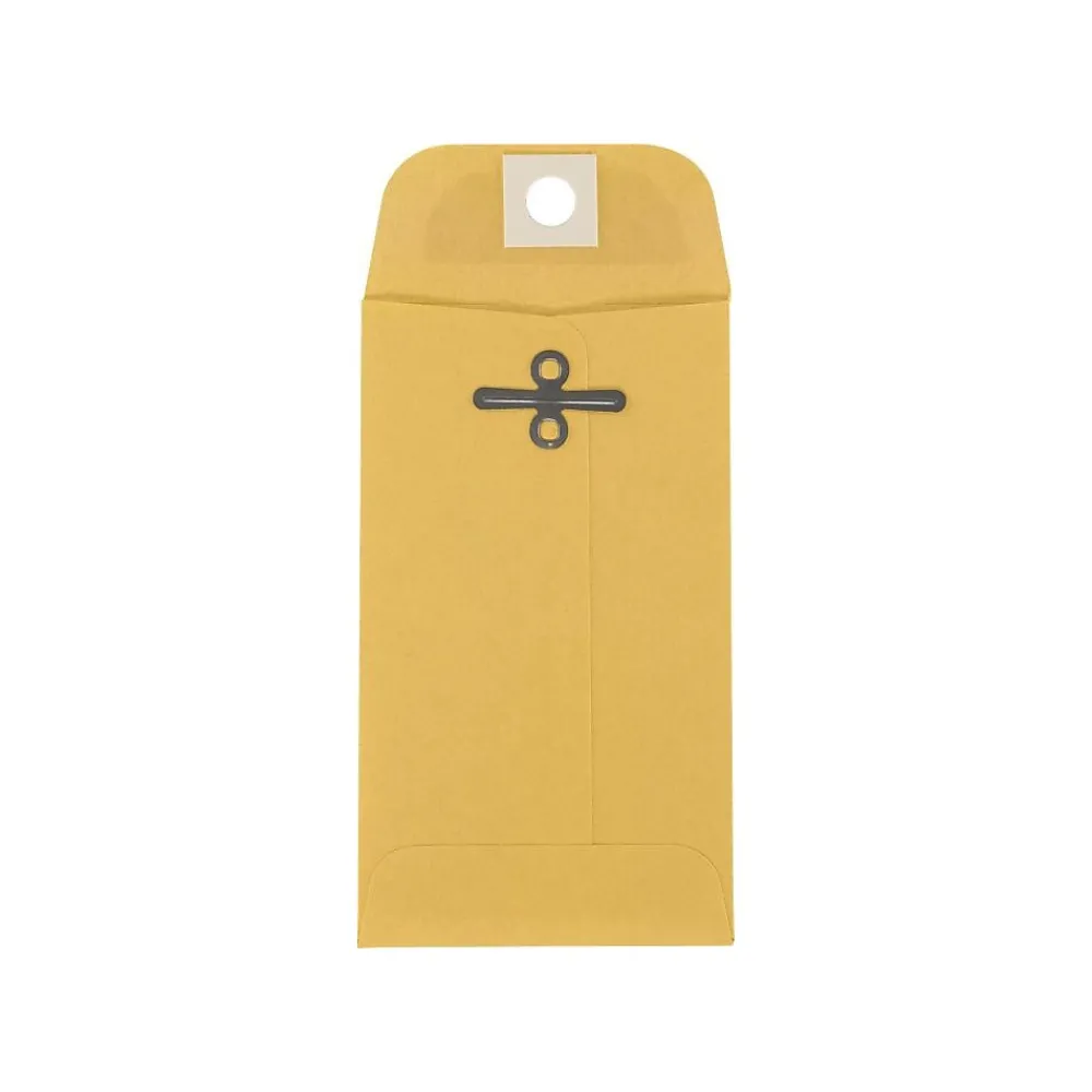 Discount LUX #3 Kraft Coin Clasp Envelope 50/Pack, 32lb. Brown Kraft (WS-5472-50)