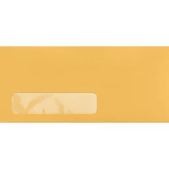 New LUX #10 Kraft Window Envelopes (4 1/8 x 9 1/2) 1000/Pack, 24lb. Brown Kraft (97767-1000)