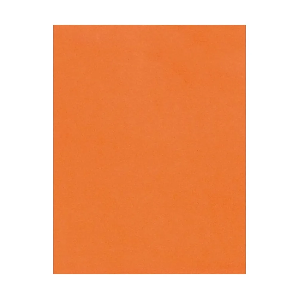 Card Stock*LUX 100 lb. Cardstock Paper, 8.5" x 11", Mandarin, 50 Sheets/Pack (81211-C-55-50)