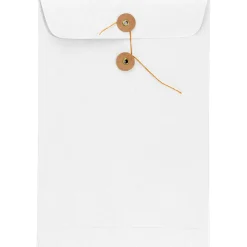 New LUX 6" x 9" Button & String Envelopes, 500/Box, 28lb. White (69BS-28W-500)