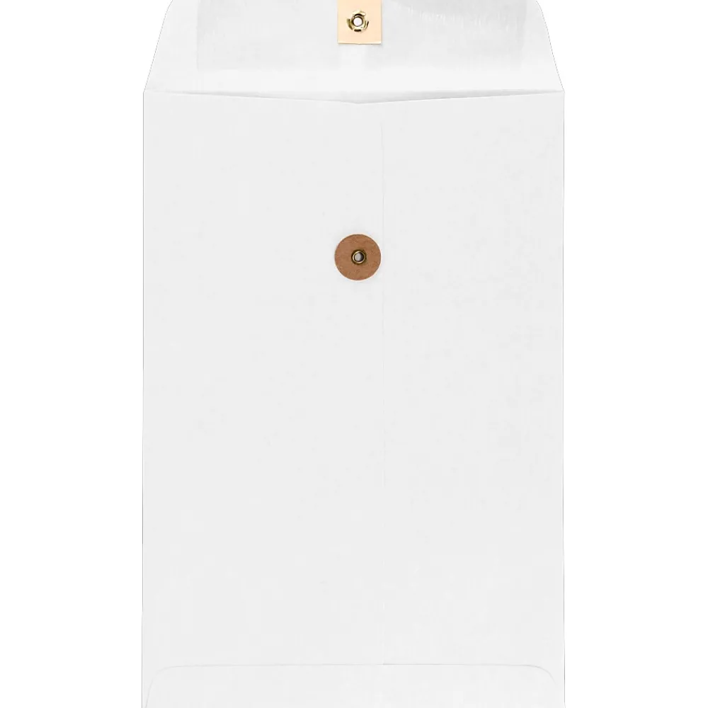 Clearance LUX 6" x 9" Button & String Envelopes, 250/Box, 28lb. White (69BS-28W-250)