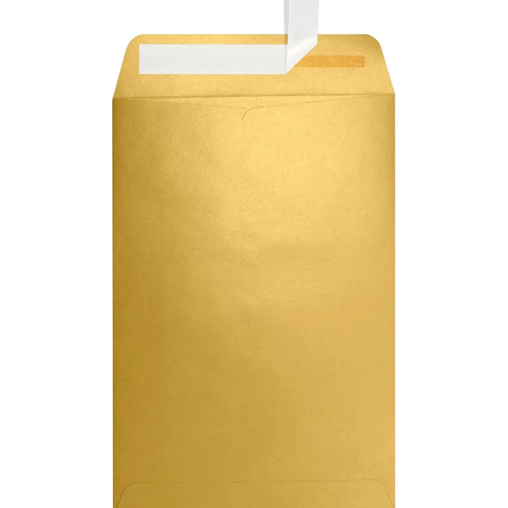 New LUX 6 x 9 Open End Envelopes, 50/Box, Gold Metallic (1644-07-50)
