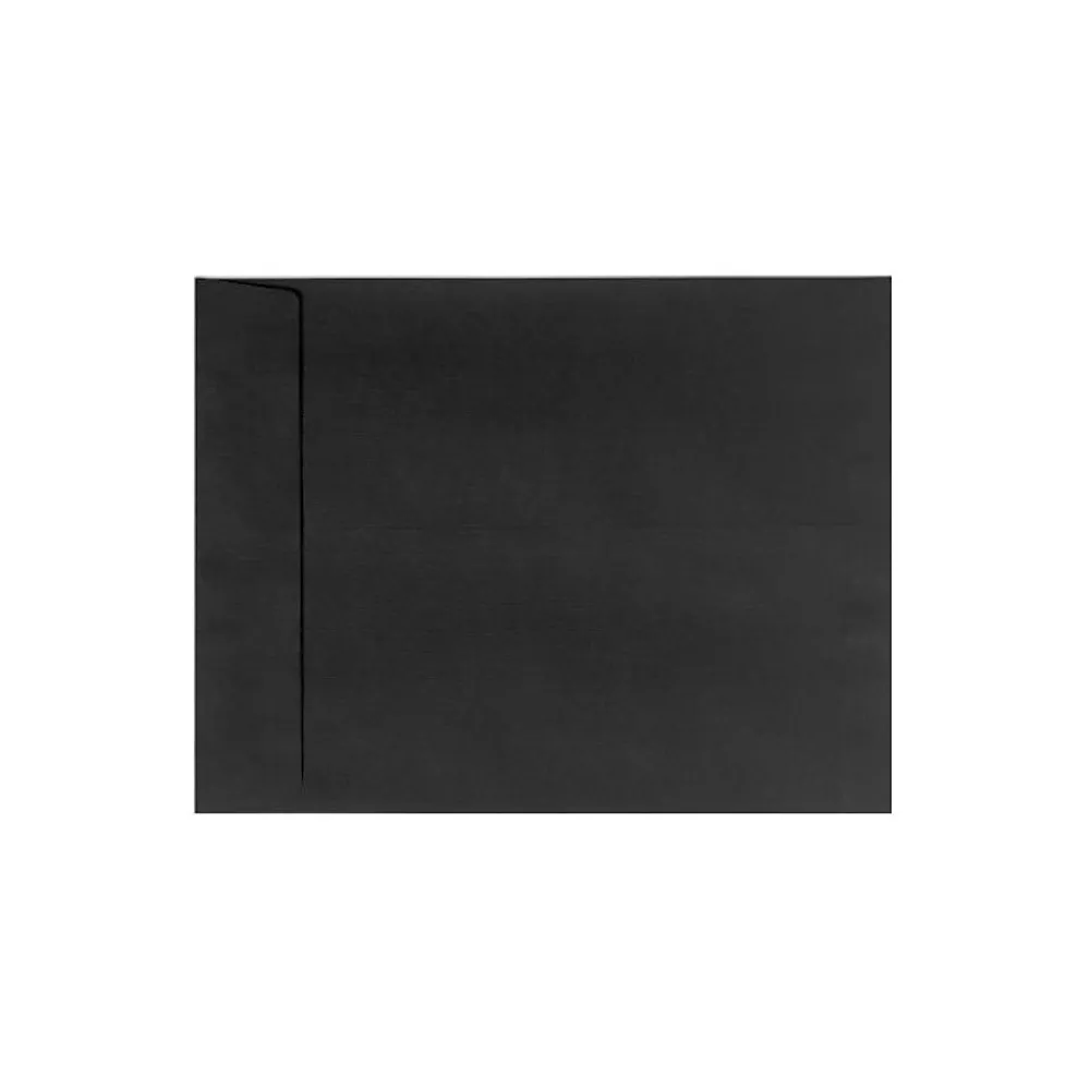 Clearance LUX 9 x 12 Open End Envelopes, 50/Box, Black Linen (4894-BLI-50)