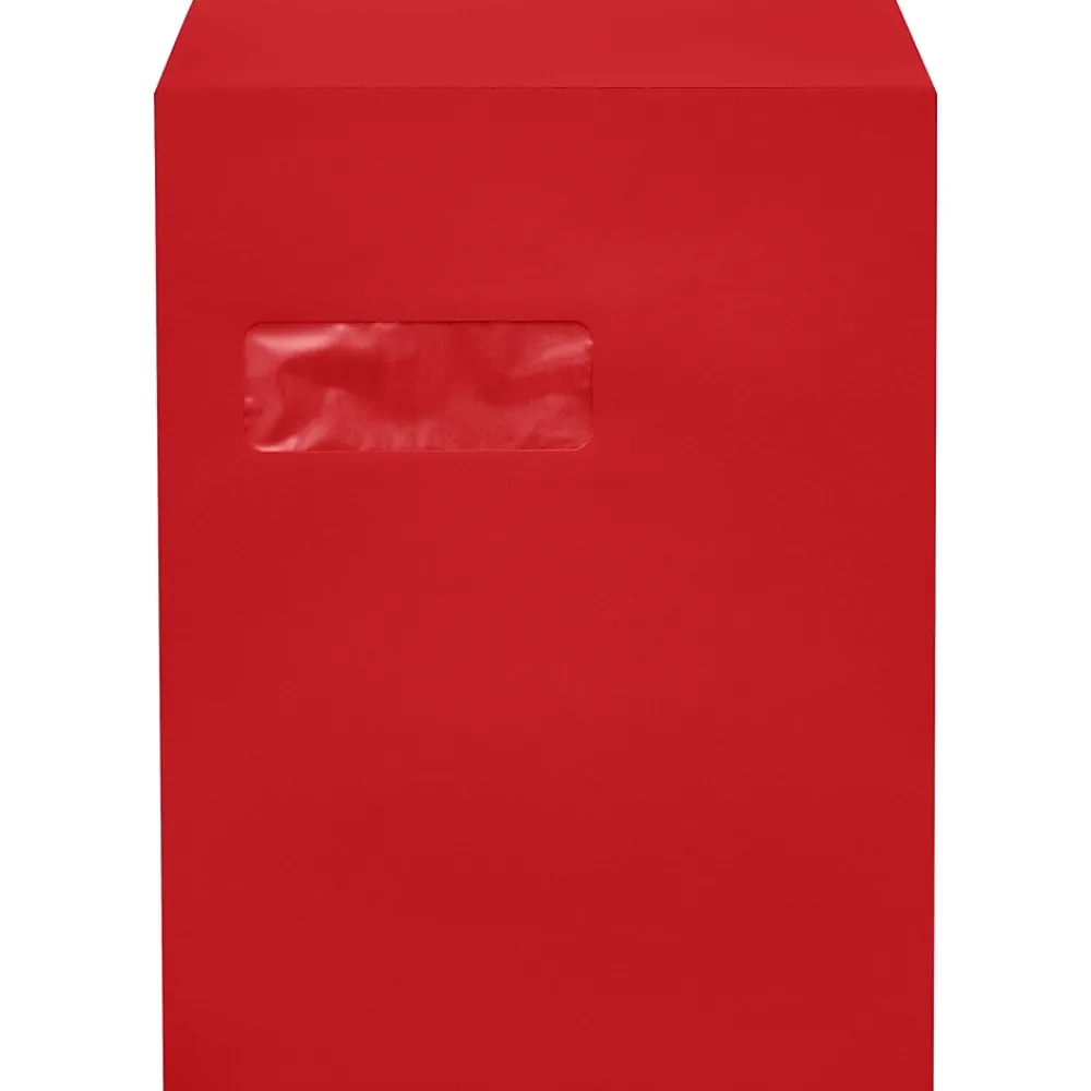 Sale LUX 9" x 12" Open End Window Envelopes, Ruby Red (-1590-18-250)