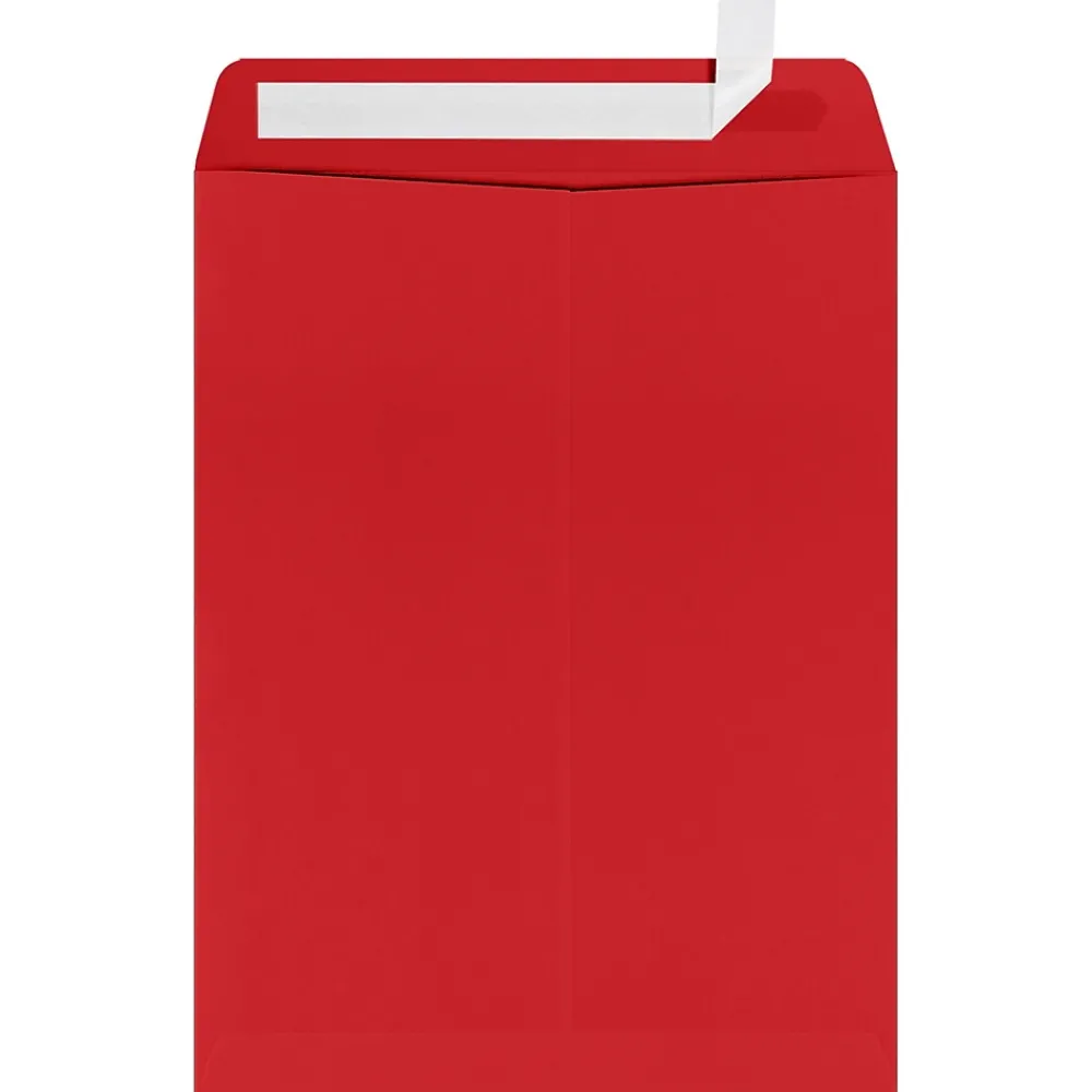 Sale LUX 9" x 12" Open End Window Envelopes, Ruby Red (-1590-18-250)