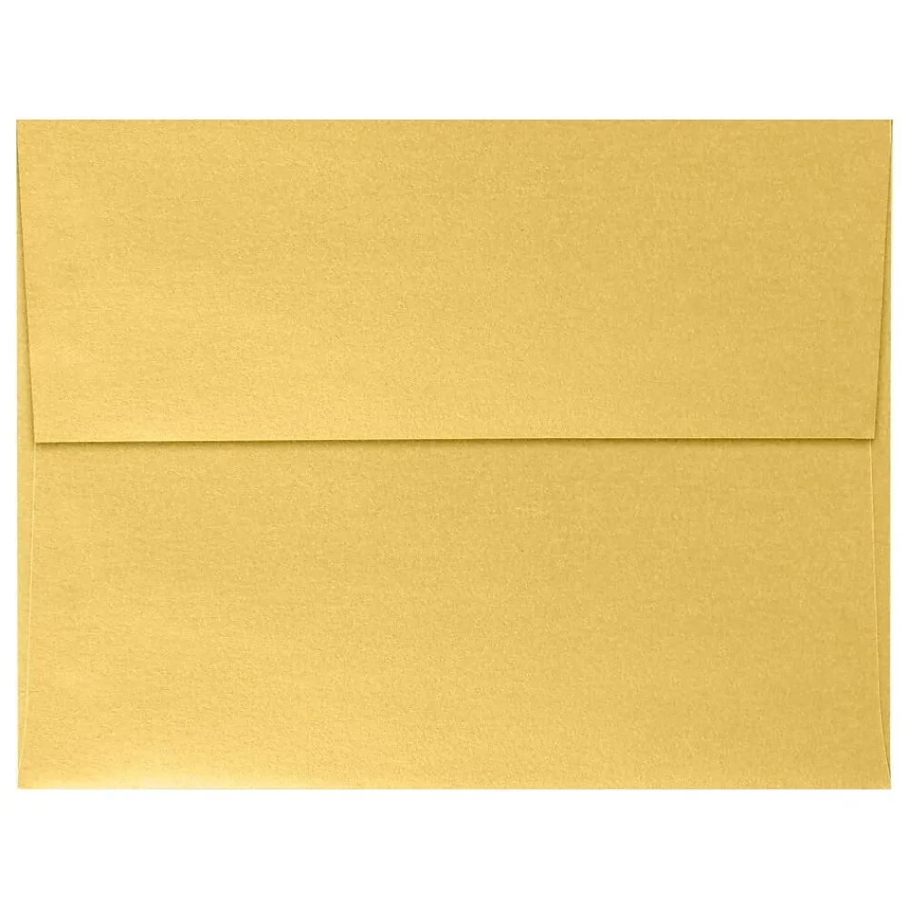 Sale LUX A4 Invitation Envelopes (4 1/4 x 6 1/4) 50/Pack, Gold Metallic (4872-07-50)