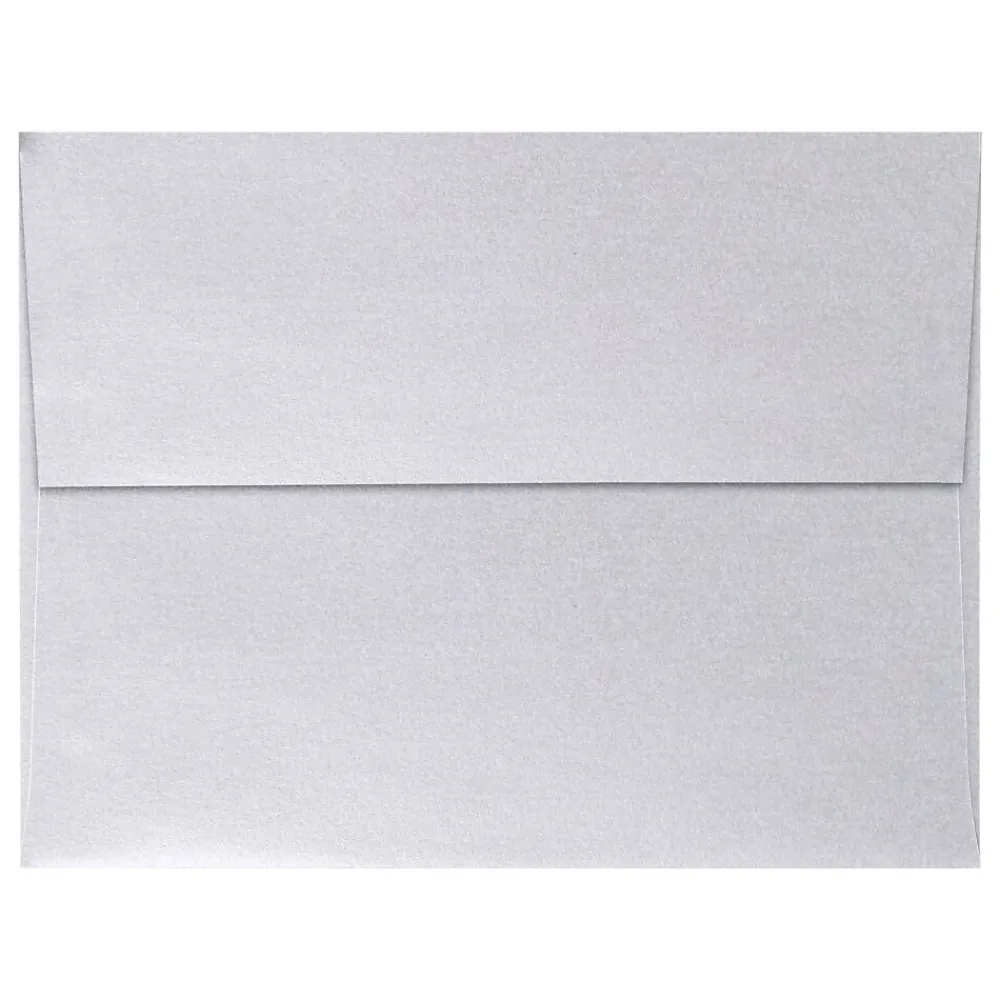 New LUX A4 Invitation Envelopes (4 1/4 x 6 1/4) 50/Pack, Silver Metallic (4872-06-50)
