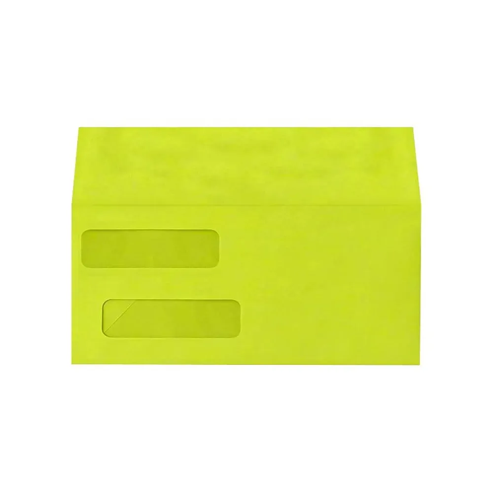 New LUX Double Window Invoice Envelopes, Wasabi 4 1/8 x 9 1/2 inch 500/Pack