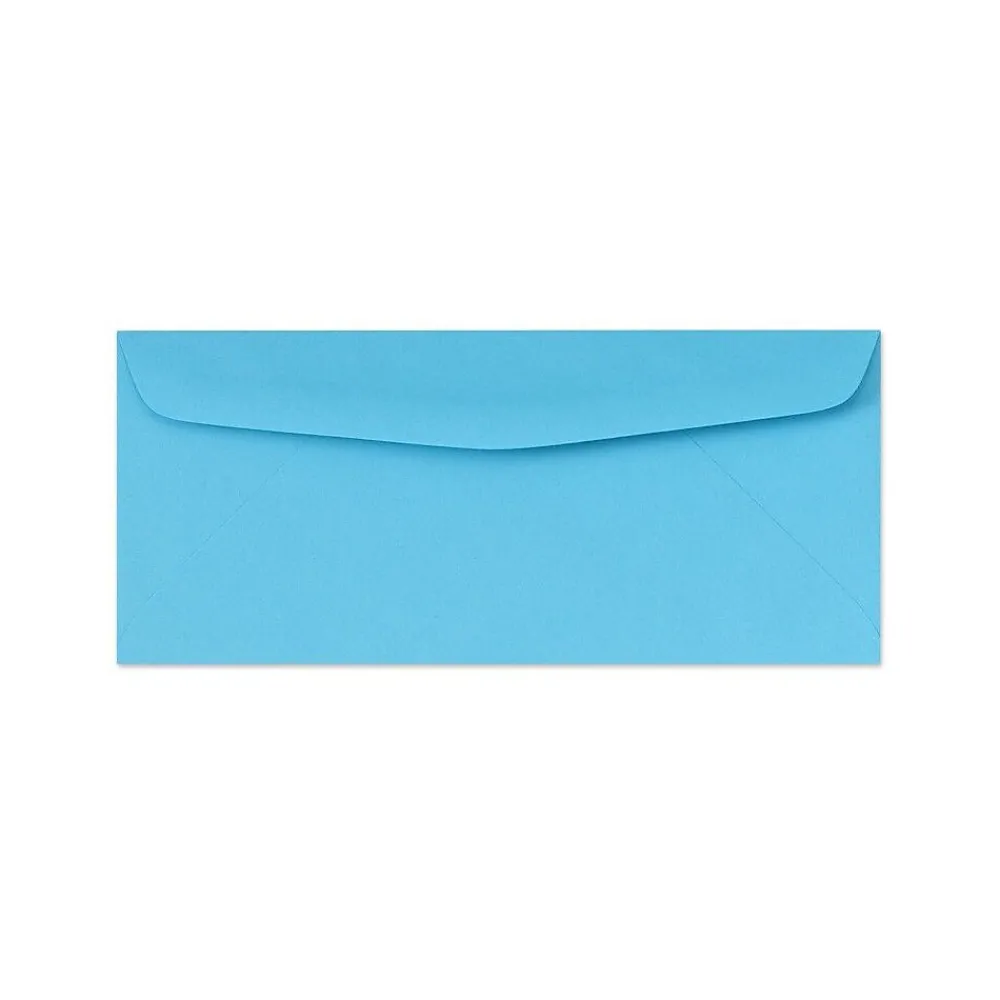 Sale LUX 60lbs. 4 1/8" x 9 1/2" #10 Regular Envelopes, Bright Blue, 500/BX