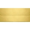 Hot LUX 80lbs. 4 1/8" x 9 1/2" #10 Square Flap Envelopes W/Glue, Gold Metallic, 250/BX