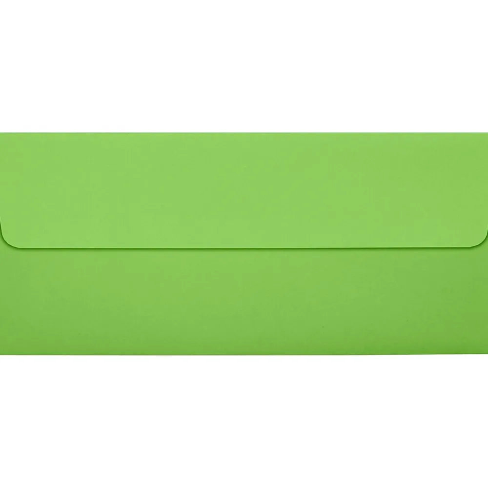 Sale LUX 80lbs. 4 1/8" x 9 1/2" #10 Square Flap Envelopes, Limelight Green, 250/BX