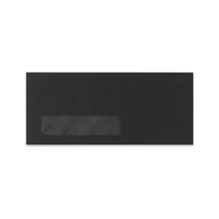 Best LUX 70lbs. 4 1/8" x 9 1/2" #10 Window Envelopes, Midnight Black, 500/Box