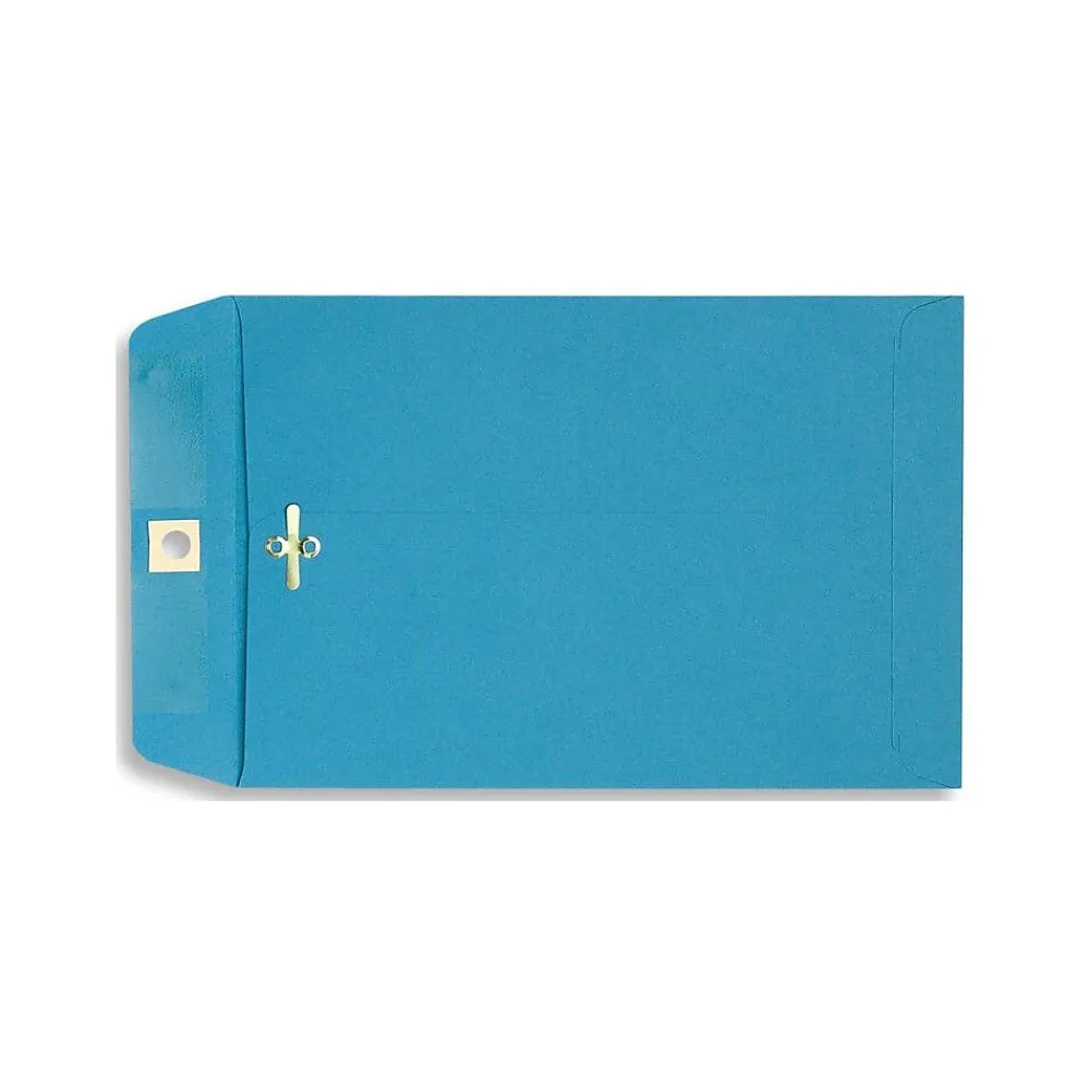 LUX 70lbs. 6" x 9" Clasp Envelopes, Bright Blue, 500/BX