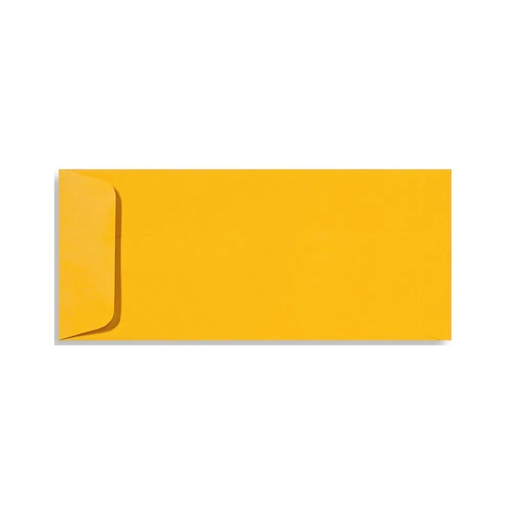 LUX Moistenable Glue #10 Window Envelope, 4 1/2" x 9 1/2", Electric Yellow, 50/Pack (4261-20-50)