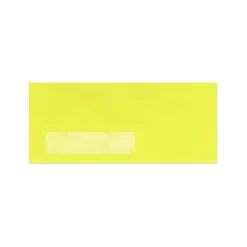 New LUX Moistenable Glue #10 Window Envelope, 4 1/2" x 9 1/2", Electric Yellow, 500/Box (4261-20-500)
