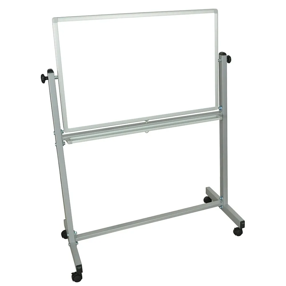 Dry Erase*Luxor ® Double Sided Magnetic Whiteboard; Aluminum Frame, 36" x 24" (MB3624WW)