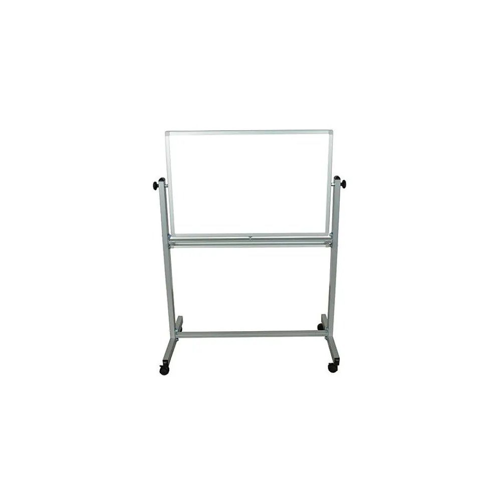 Dry Erase*Luxor ® Double Sided Magnetic Whiteboard; Aluminum Frame, 36" x 24" (MB3624WW)