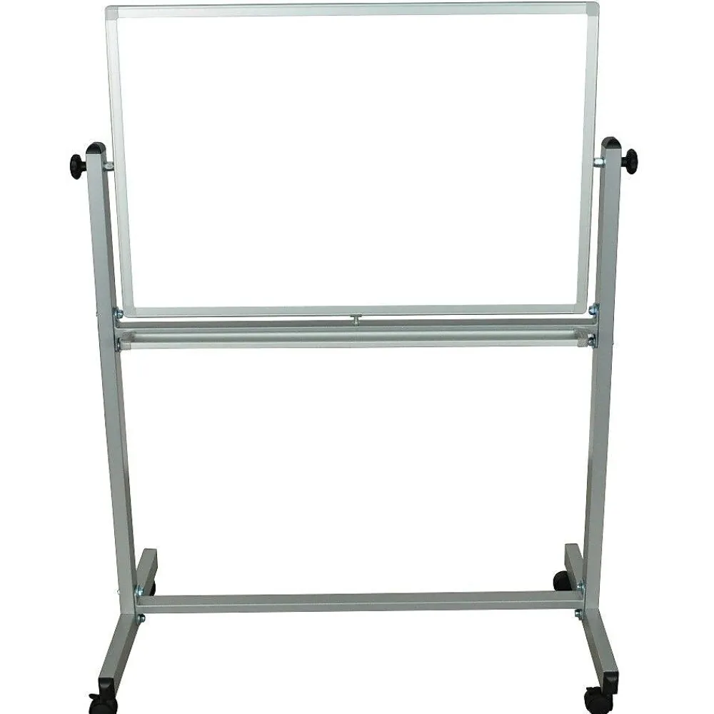 Dry Erase*Luxor ® Double Sided Magnetic Whiteboard; Aluminum Frame, 36" x 24" (MB3624WW)
