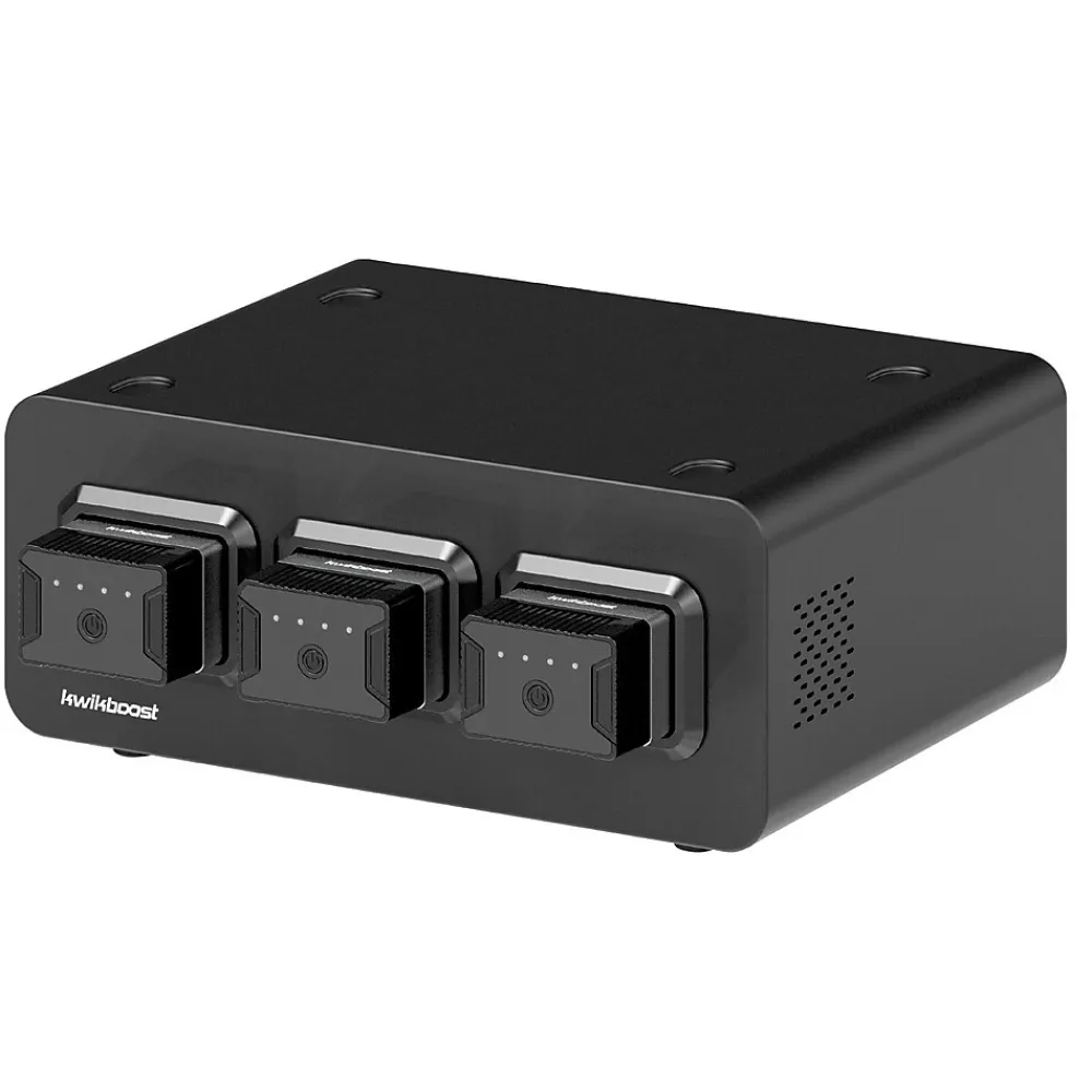 KwikBoost EdgePower 3-Bay Base Desktop Charging Station, Black (KBEP-BASE3)<Luxor New