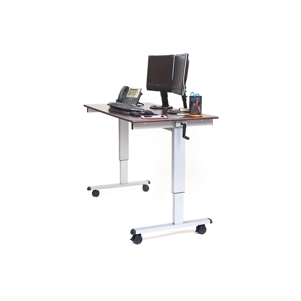Standing Desks*Luxor 60"W Adjustable Desk, Laminate Wood (STANDUP-CF60-DW)