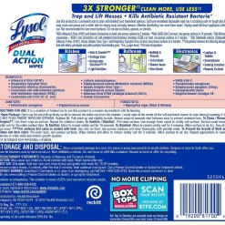 Dual Action Disinfecting Wipes, Citrus, 75 Wipes/Pack (1920081700)<Lysol New
