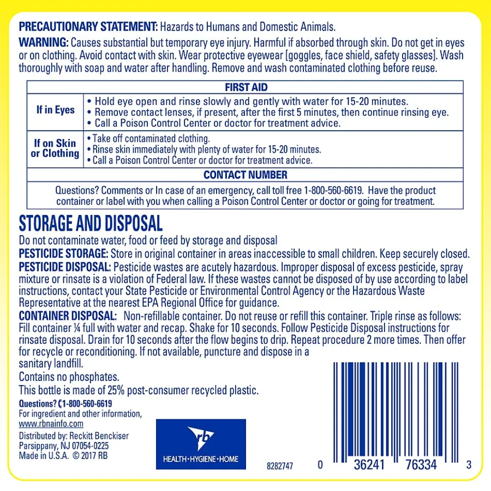 Professional Disinfecting Deodorizing Cleaner, Lemon, 128 oz., 4/Carton (3624176334CT)<Lysol Discount