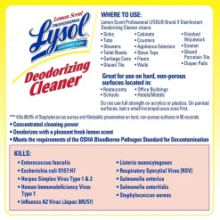 Professional Disinfecting Deodorizing Cleaner, Lemon, 128 oz., 4/Carton (3624176334CT)<Lysol Discount