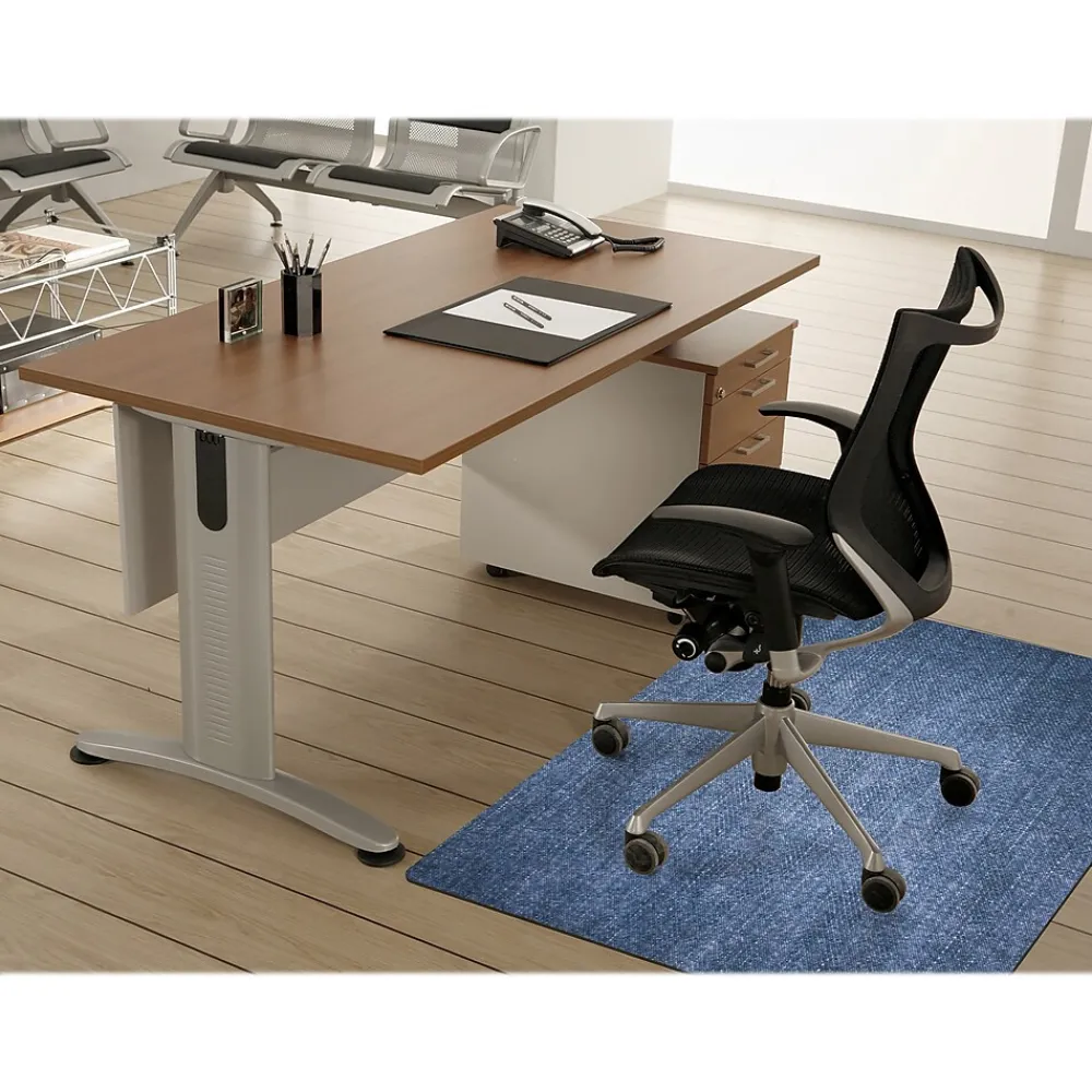 Chair Mats*M + A Matting Hard Floor Chair Mat, 35" x 47", Stonewash Blue (228552134127)
