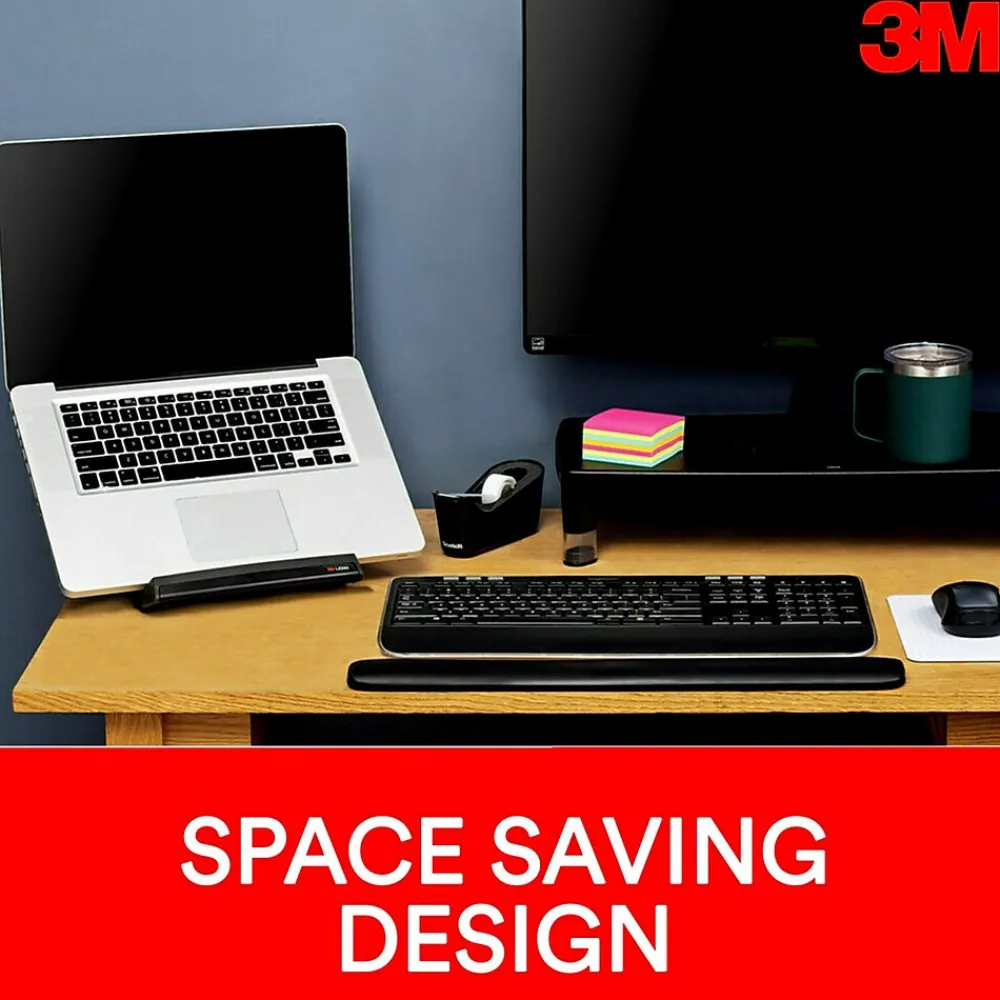 Adjustable Laptop Stand, Black, 3 in. Vertical Height Adjustment, Non-Skid Base (LX550)<3M New