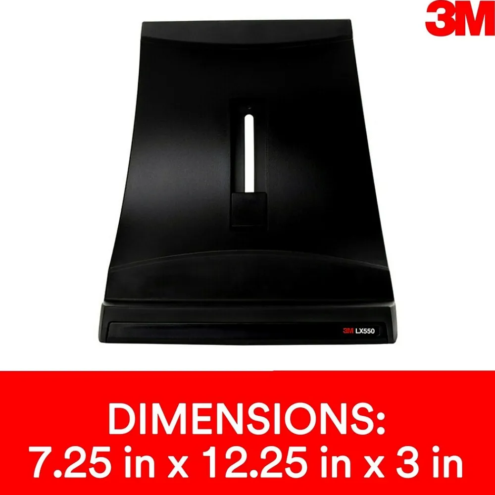 Adjustable Laptop Stand, Black, 3 in. Vertical Height Adjustment, Non-Skid Base (LX550)<3M New