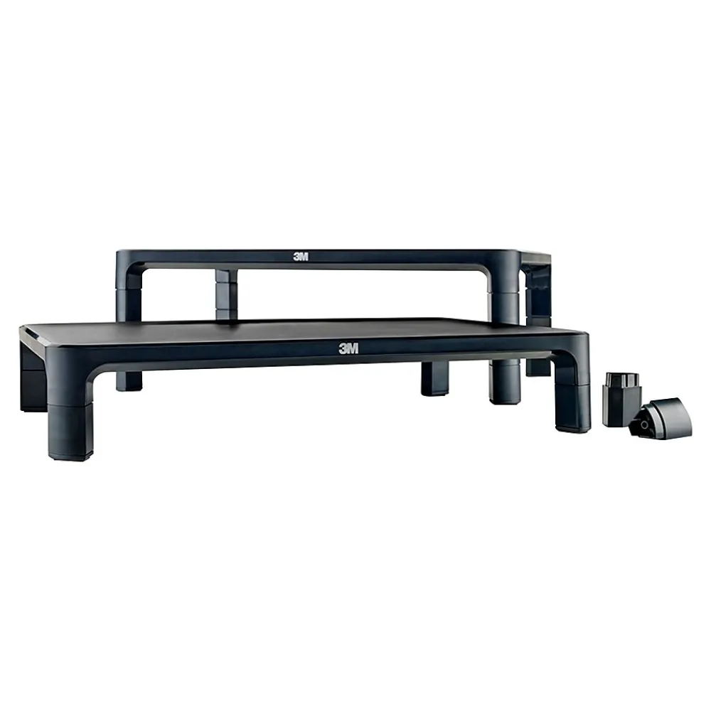 Hot 3M Adjustable Monitor Laptop Stand, 1.7" to 5.5", Holds Up to 20 lbs., Black (MS85B)