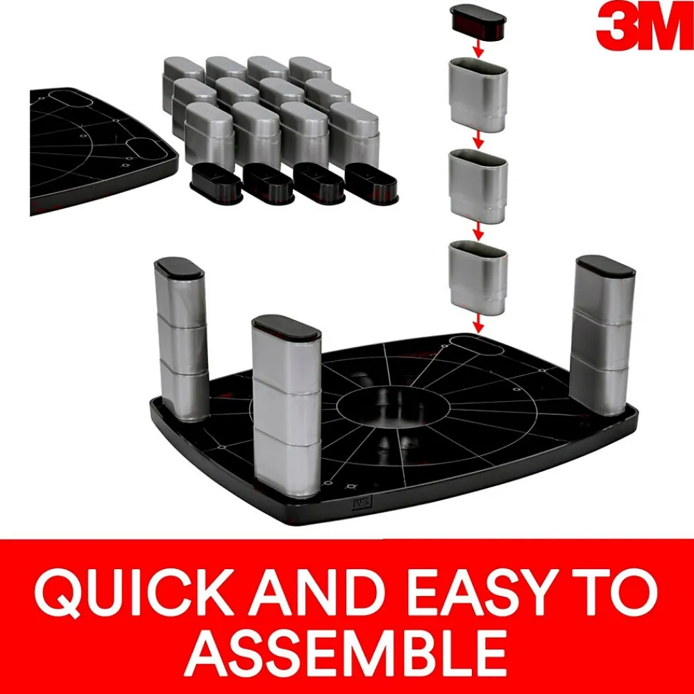 Discount 3M Adjustable Monitor Stand, Holds up to 80 lbs. Height Adjustable From 1 in. to 5 7/8 in. (MS80B)