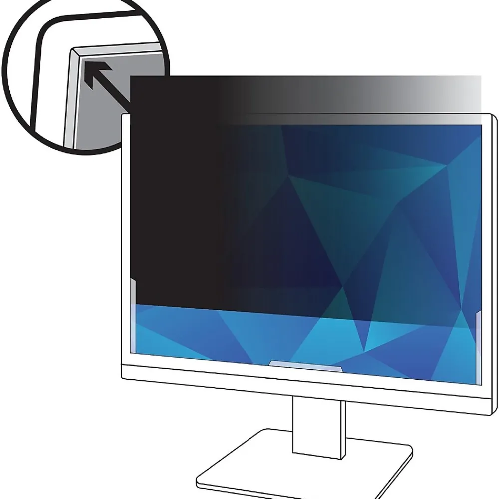 Anti-Glare Privacy Filter for 18.5" Widescreen Monitor, 16:9 Aspect Ratio (PF185W9B)<3M