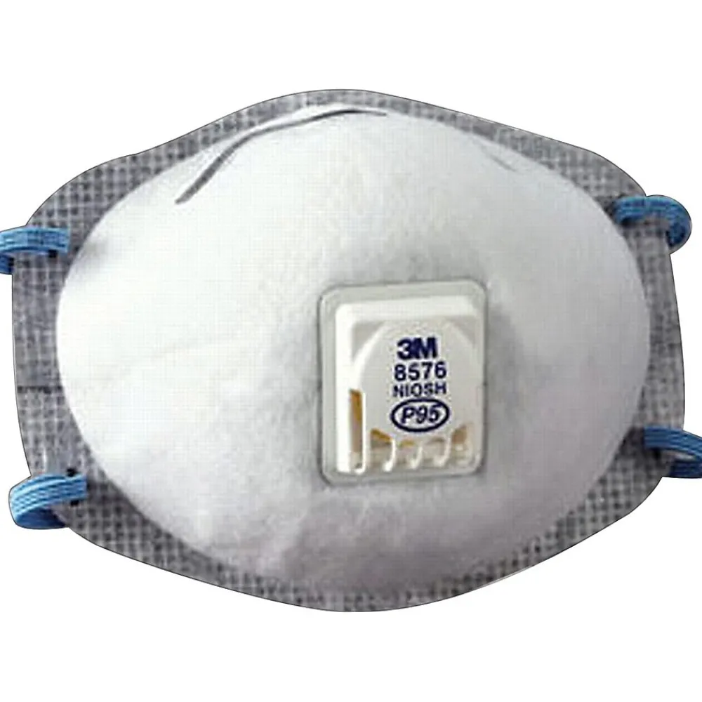 3M ™ Disposable Particulate Respirator; 8576, P95, Oil Proof, Fixed Strap, 10/BX