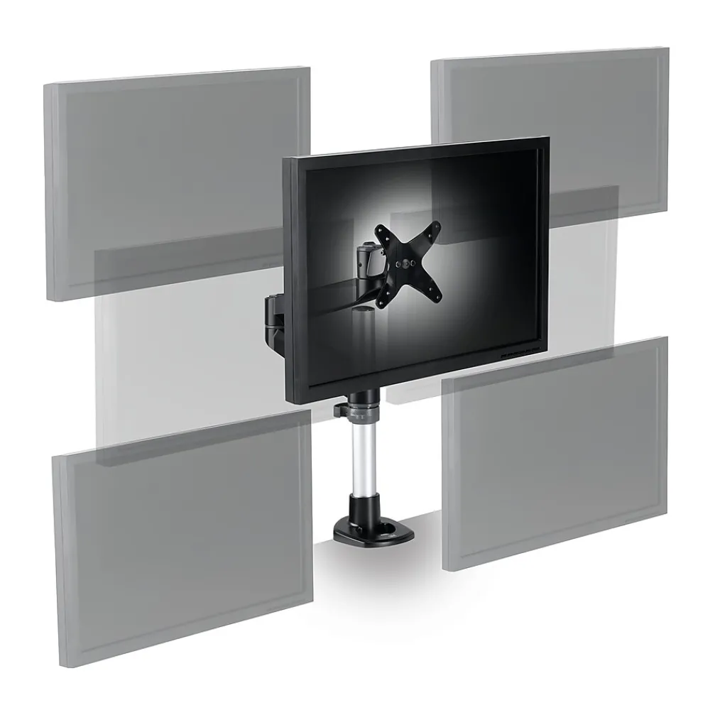 Sale 3M Dual-Swivel Monitor Arm, Up to 24" Monitor, Holds Up to 30 lbs., Black (MA140MB)
