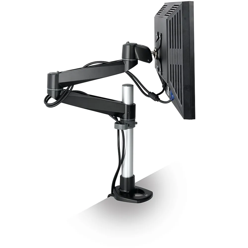 Sale 3M Dual-Swivel Monitor Arm, Up to 24" Monitor, Holds Up to 30 lbs., Black (MA140MB)