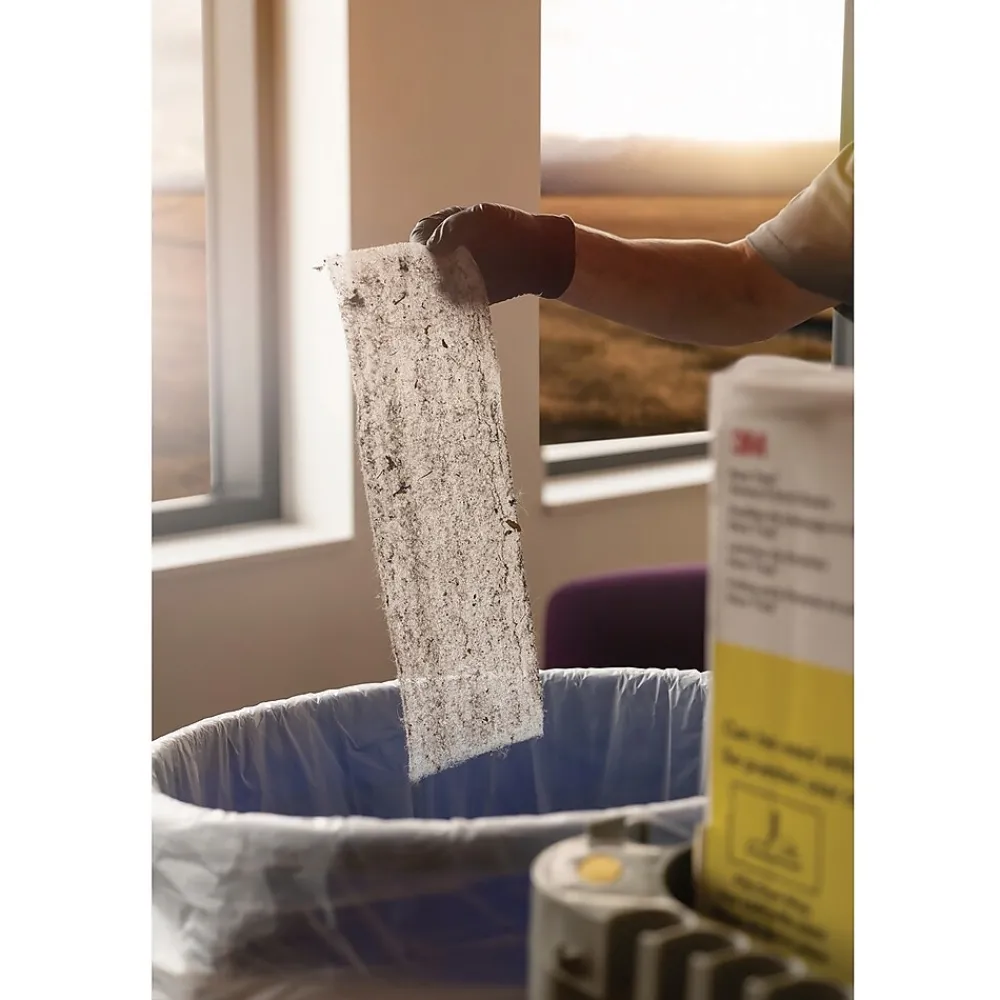 Easy Trap Cotton Dusting Cloths, 6" x 5", White, 30-Ft. Roll, 60 Sheets/Roll (59032W)<3M Clearance