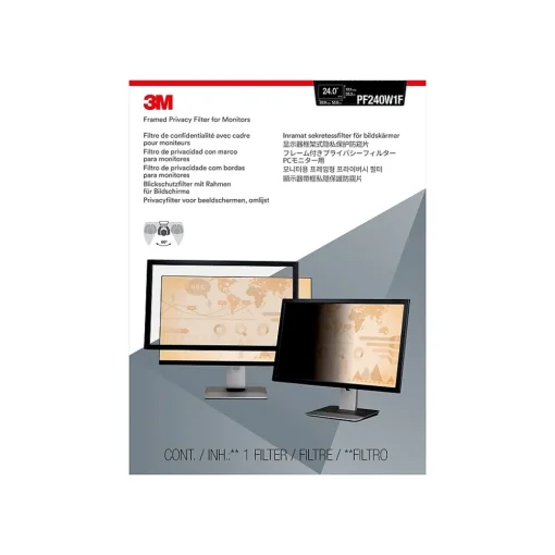 ™ Framed Privacy Filter for 24" Widescreen Monitor (16:9) (PF240W1F)<3M Best