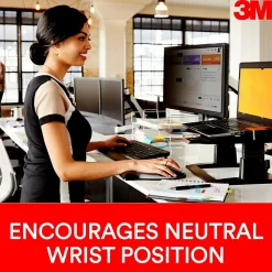 Clearance 3M Gel Wrist Rest for Keyboards, Non-Skid Base, Black (WR310LE)