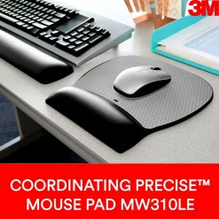 Clearance 3M Gel Wrist Rest for Keyboards, Non-Skid Base, Black (WR310LE)