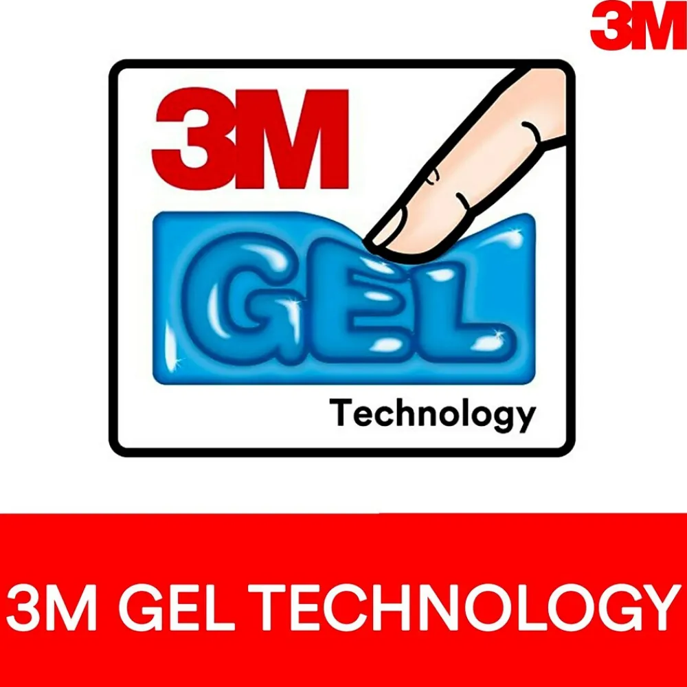 Clearance 3M Gel Wrist Rest for Keyboards, Non-Skid Base, Black (WR310LE)